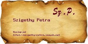 Szigethy Petra névjegykártya